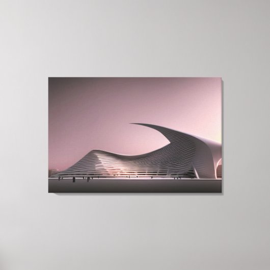 Afdrukken van Futuristic Architecture Canvas (Voorkant)