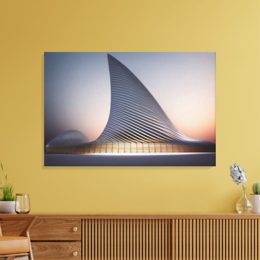 Afdrukken van Futuristic Architecture Canvas (Insitu (Woonkamer))