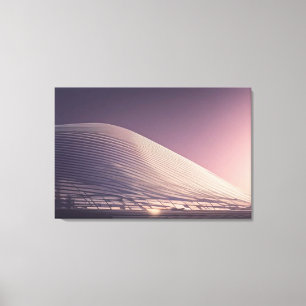 Afdrukken van Futuristic Architecture Canvas