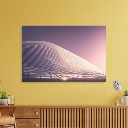 Afdrukken van Futuristic Architecture Canvas (Insitu (Woonkamer))