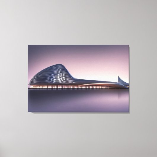 Afdrukken van Futuristic Architecture Canvas (Voorkant)