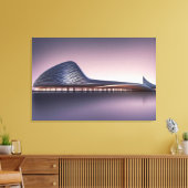Afdrukken van Futuristic Architecture Canvas (Insitu (Woonkamer))