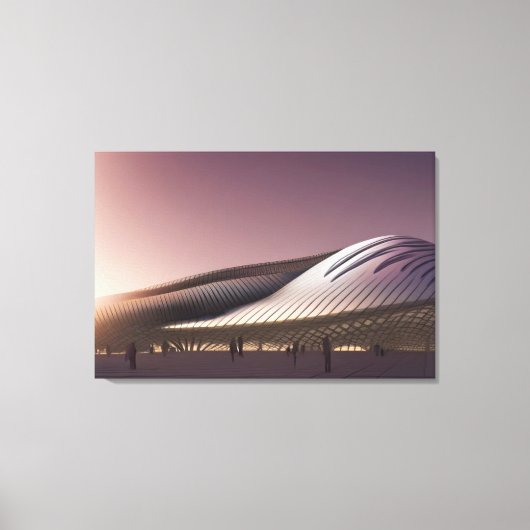 Afdrukken van Futuristic Architecture Canvas (Voorkant)
