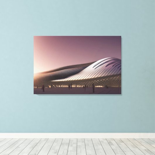 Afdrukken van Futuristic Architecture Canvas (Insitu (Houten vloer))