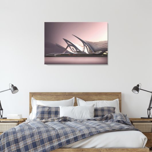 Afdrukken van Futuristic Architecture Canvas (Insitu (Slaapkamer))