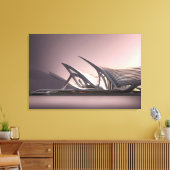 Afdrukken van Futuristic Architecture Canvas (Insitu (Woonkamer))