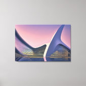 Afdrukken van Futuristic Architecture Canvas (Voorkant)
