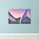 Afdrukken van Futuristic Architecture Canvas (Insitu (Houten vloer))