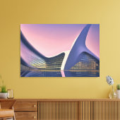 Afdrukken van Futuristic Architecture Canvas (Insitu (Woonkamer))