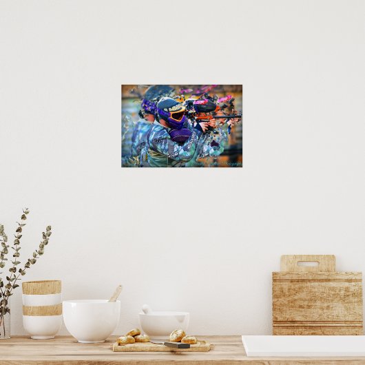 Afdrukken van gebak - groot poster (Keuken)