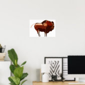 Afdrukken van gebundeld bizons poster (Thuiskantoor)