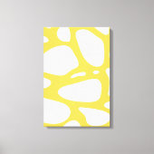 Afdrukken van geel en wit kunstcanvas (Voorkant)