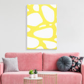 Afdrukken van geel en wit kunstcanvas (Insitu (Woonkamer))