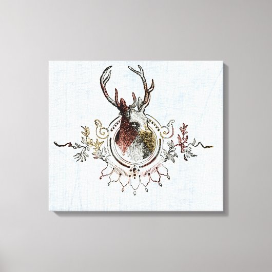 Afdrukken van gekleurd stag-hoofddoek (Voorkant)