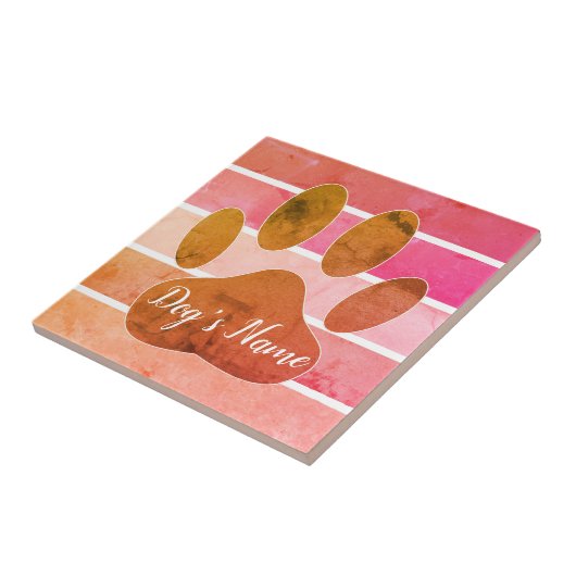 Afdrukken van gekoppelde dog pow met aangepaste na tegeltje (Zijkant)