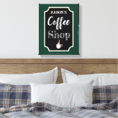 Afdrukken van gepersonaliseerd groen koffiewinkelw (Insitu (Slaapkamer))