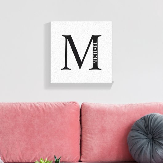 Afdrukken van gepersonaliseerd monogram en naamsCa (Insitu (Woonkamer))