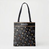 Afdrukken van gepersonaliseerde katten- en hondenp tote bag (Voorkant)