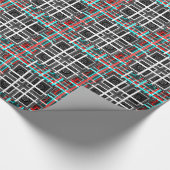 Afdrukken van geruite patroonillustraties cadeaupapier (Hoek)