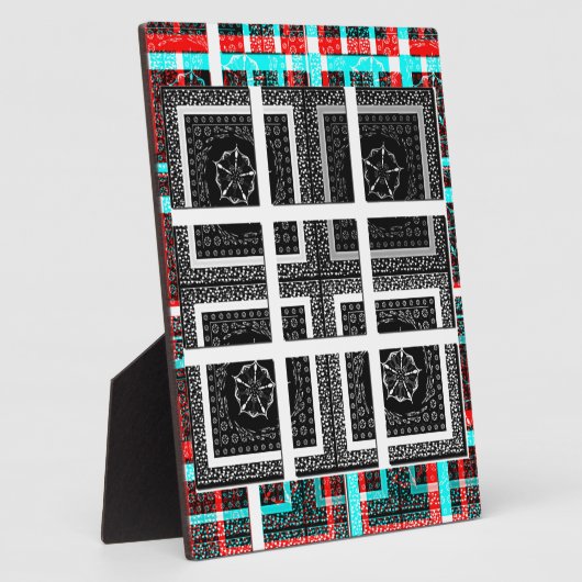 Afdrukken van geruite patroonillustraties fotoplaat (Zijkant)