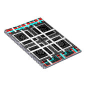 Afdrukken van geruite patroonillustraties notitieboek (Rechterzijde)