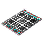 Afdrukken van geruite patroonillustraties notitieboek (Linkerzijde)