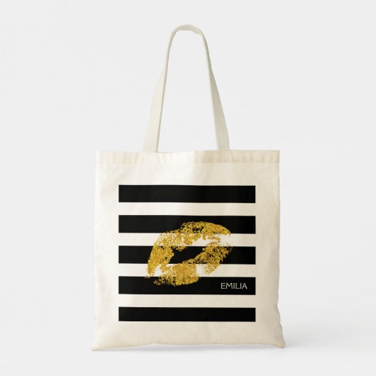 Afdrukken van goudlampen en -strips tote bag (Achterkant)