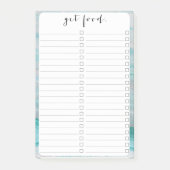 Afdrukken van graniet-steen met gelaagde golven post-it® notes (Voorkant)