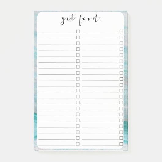 Afdrukken van graniet-steen met gelaagde golven post-it® notes (Voorkant)