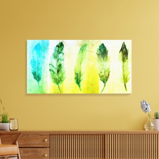 Afdrukken van groene gele Waterverf (Insitu (Woonkamer))