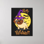 Afdrukken van Halloween Puggy Canvas (Voorkant)