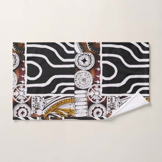 Afdrukken van hedendaags Afrikaans design Bad Handdoek (Handdoek)