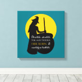 Afdrukken van heks- en Moon Magic Spell Canvas (Insitu (Houten vloer))