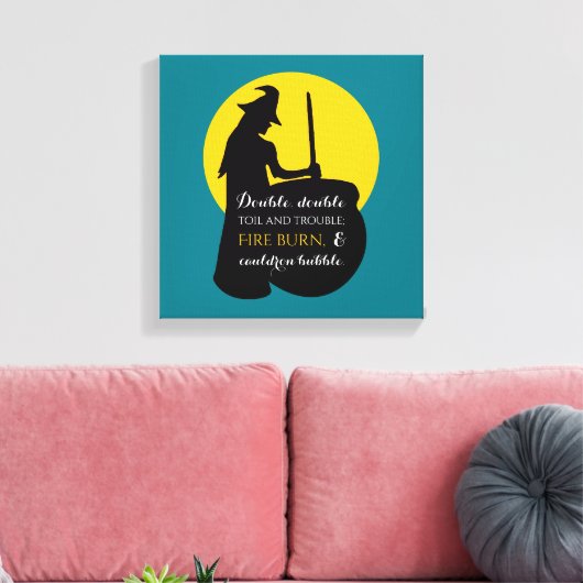 Afdrukken van heks- en Moon Magic Spell Canvas (Insitu (Woonkamer))