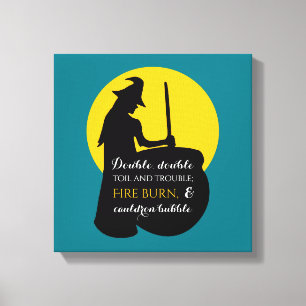 Afdrukken van heks- en Moon Magic Spell Canvas