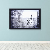 Afdrukken van het meer van Nojiri Canvas (Insitu (Houten vloer))