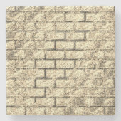 Afdrukken van het ontwerp van baksteenmuurbeige stenen onderzetter (Voorkant)