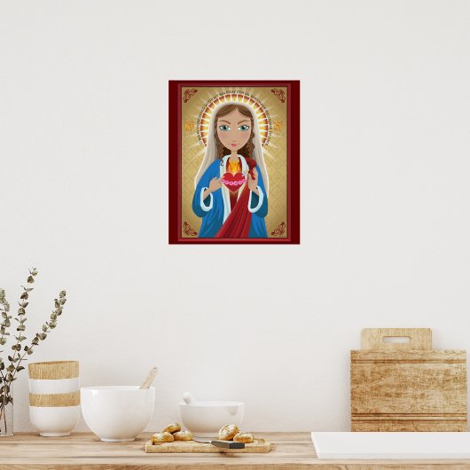 Afdrukken van het pictogram van een versleten moed poster (Keuken)