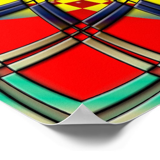 AFDRUKKEN VAN HET POSTER RETRO PEACE SIGN (Hoek)