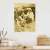 AFDRUKKEN VAN HET POSTER VAN baby COWBOY (Keuken)