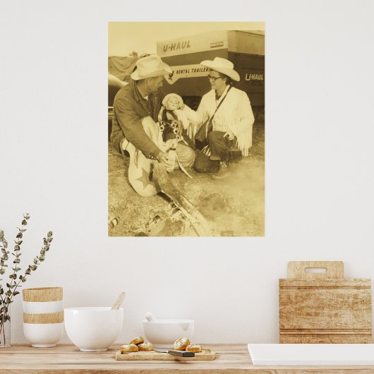 AFDRUKKEN VAN HET POSTER VAN baby COWBOY (Keuken)