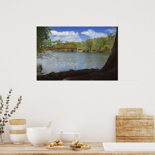 Afdrukken van het Spoorwegtrestle van de Suwannee Poster (Keuken)