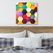 Afdrukken van hexagon canvas (Insitu (Slaapkamer))