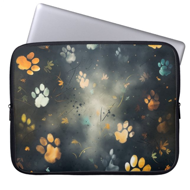 Afdrukken van honden, Grunge Laptop Sleeve (Voorkant)