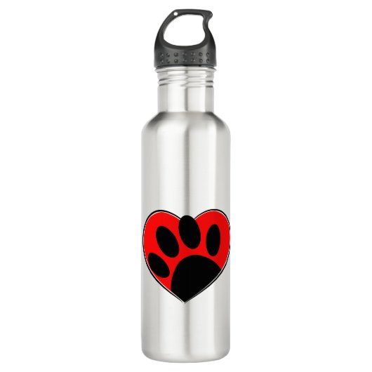 Afdrukken van hondenliefhebbers pokken en rood har waterfles (Voorkant)