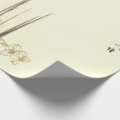 AFDRUKKEN VAN JAPANESE IRIS IN GROENEN CADEAUPAPIER (Hoek)