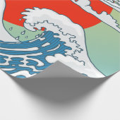 Afdrukken van Japanse golven Cadeaupapier (Hoek)