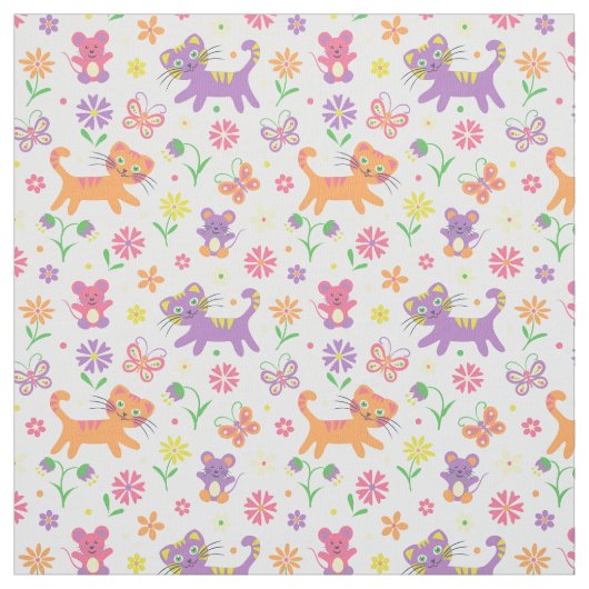 Afdrukken van katten en muizen stof (Swatch)