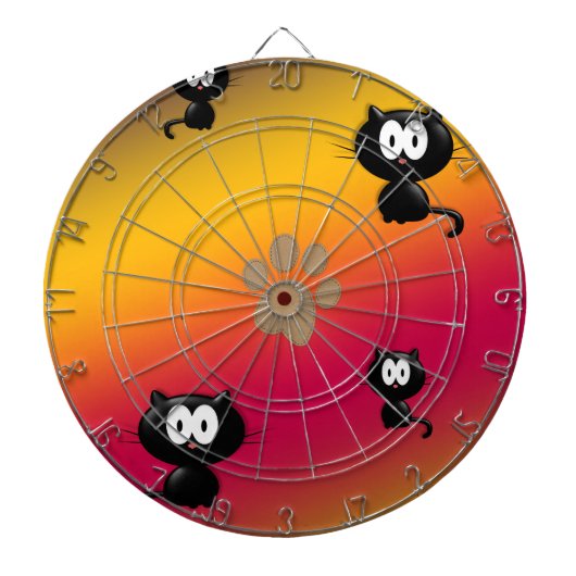 Afdrukken van katten en pokken dartbord (Voorkant)