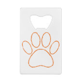 Afdrukken van kettingpuppy Paw Creditkaart Flessenopener (Achterkant)